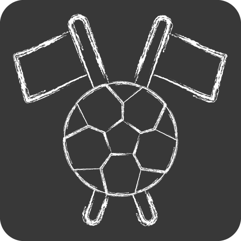 Icon Flag. related to Football symbol. chalk Style. simple design illustration vector