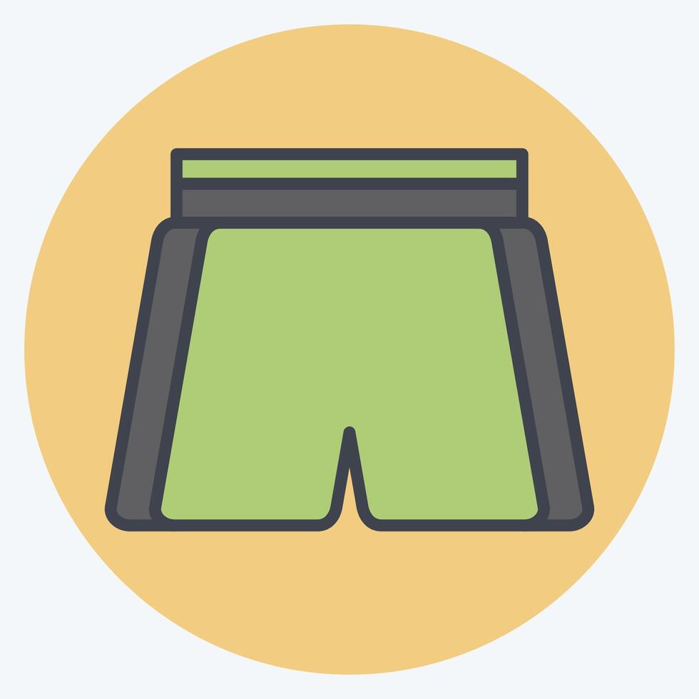 Icon Football Trousers. related to Football symbol. color mate style. simple design illustration vector