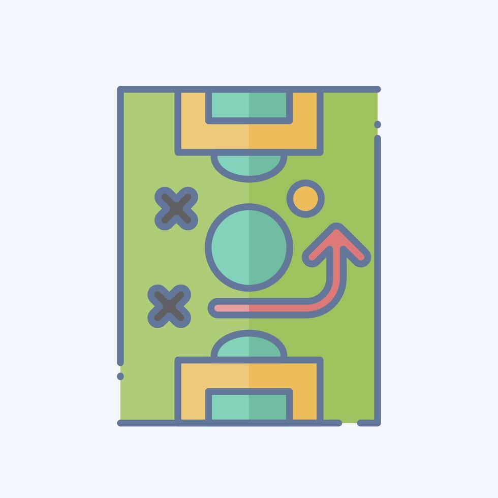 Icon Tactics. related to Football symbol. doodle style. simple design illustration vector