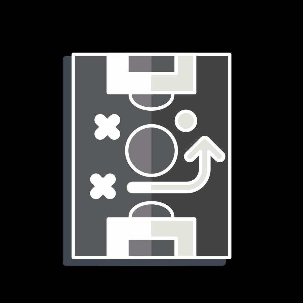 Icon Tactics. related to Football symbol. glossy style. simple design illustration vector