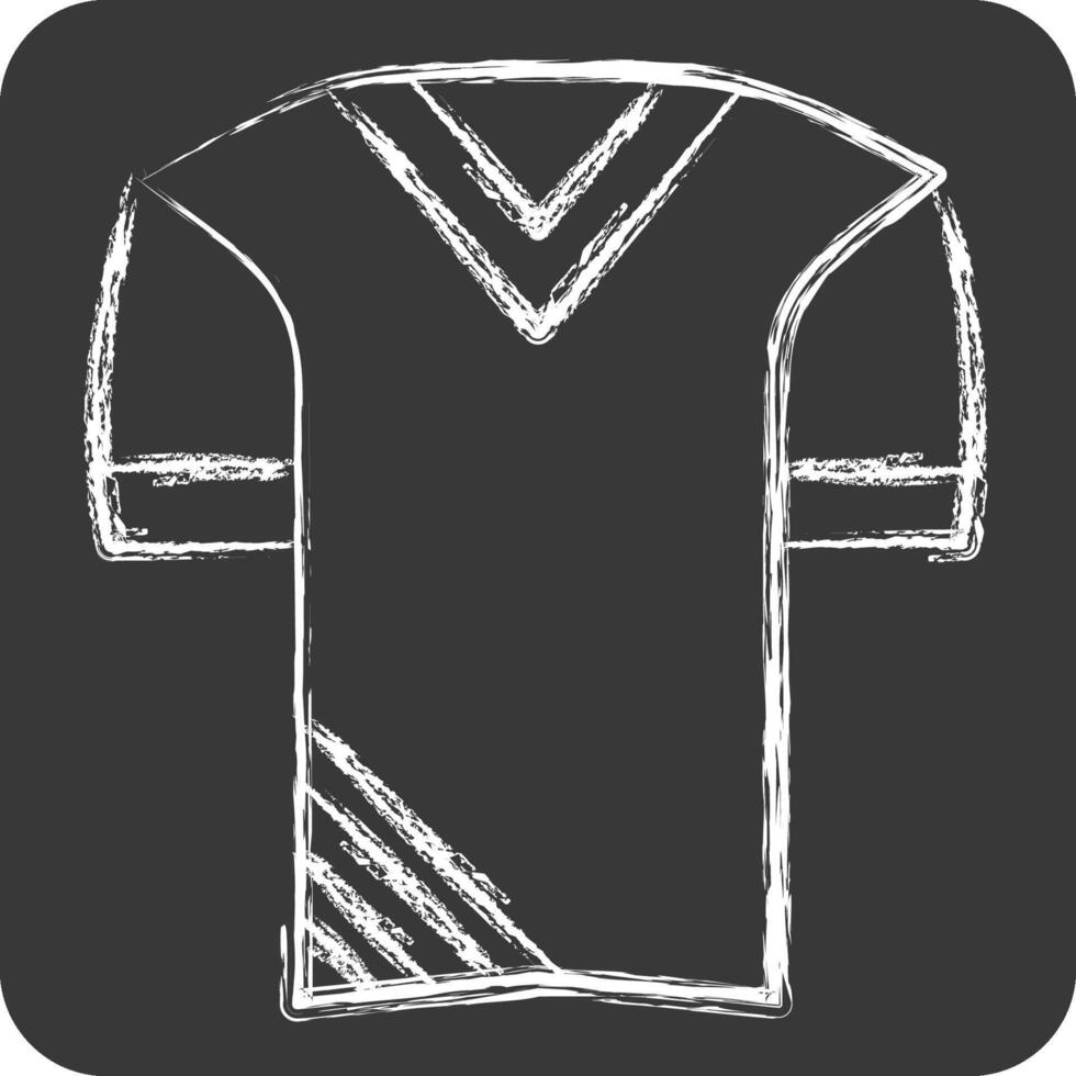 Icon Uniform. related to Football symbol. chalk Style. simple design illustration vector