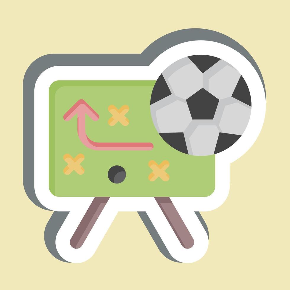 Sticker Strategy. related to Football symbol. simple design illustration vector