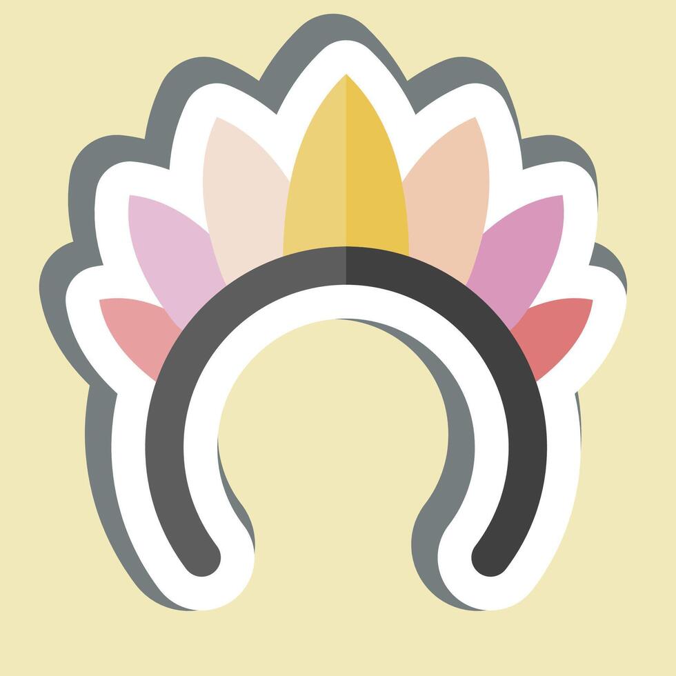 Sticker Hairband. related to Parade symbol. simple design illustration vector