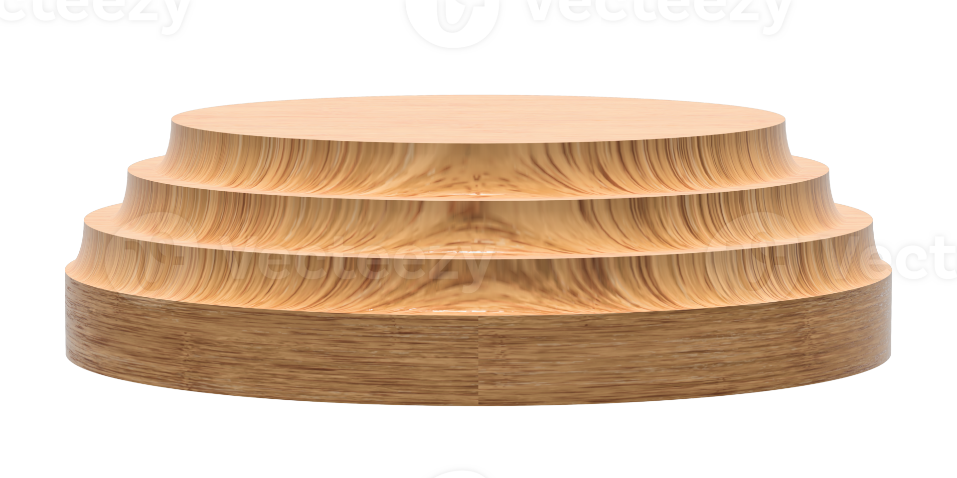 empty round or cylinder wood podium isolated with transparent background png