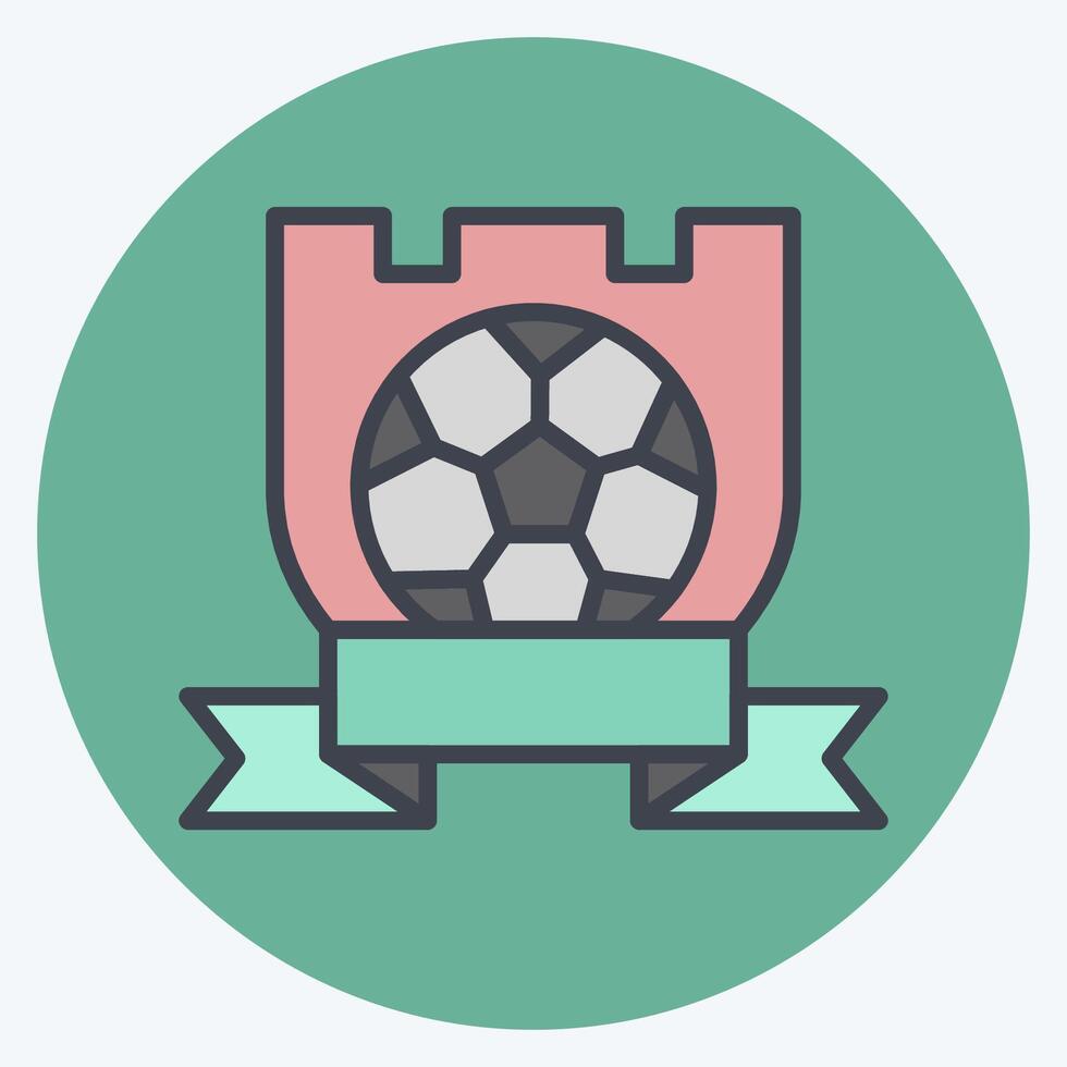 Icon Symbol Team. related to Football symbol. color mate style. simple design illustration vector