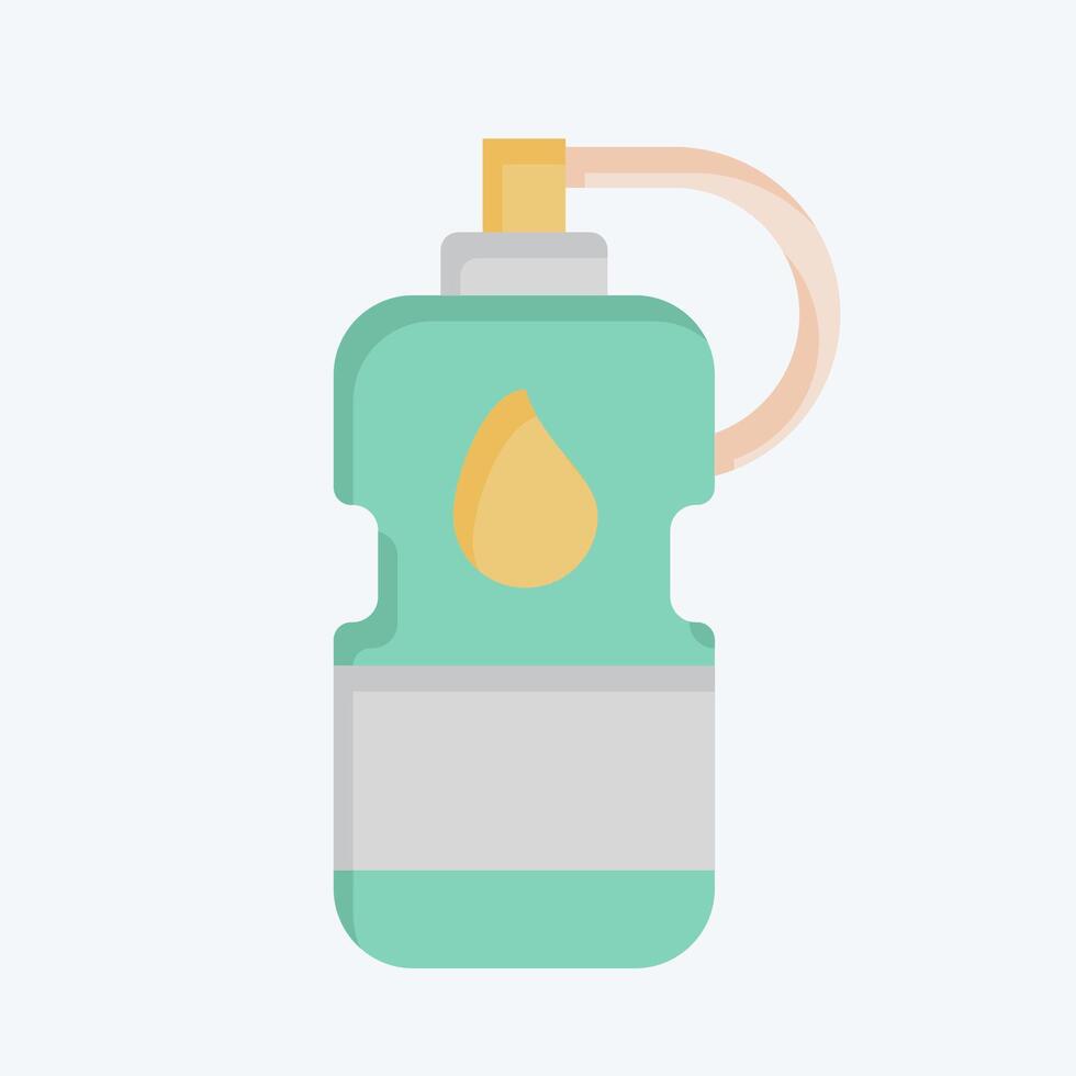 Icon Water Bottle. related to Football symbol. flat style. simple design illustration vector