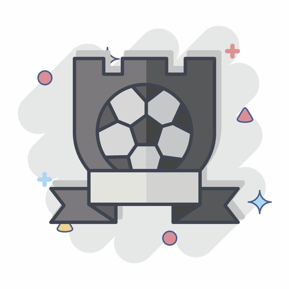 Icon Symbol Team. related to Football symbol. comic style. simple design illustration vector