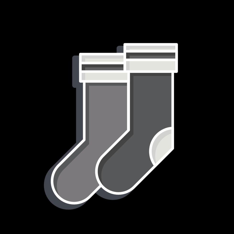 Icon Sock. related to Football symbol. glossy style. simple design illustration vector