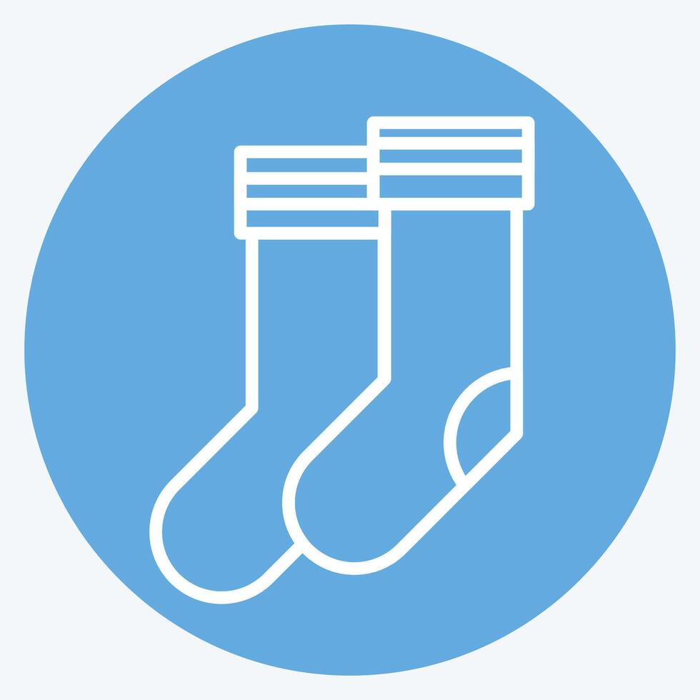 Icon Sock. related to Football symbol. blue eyes style. simple design illustration vector