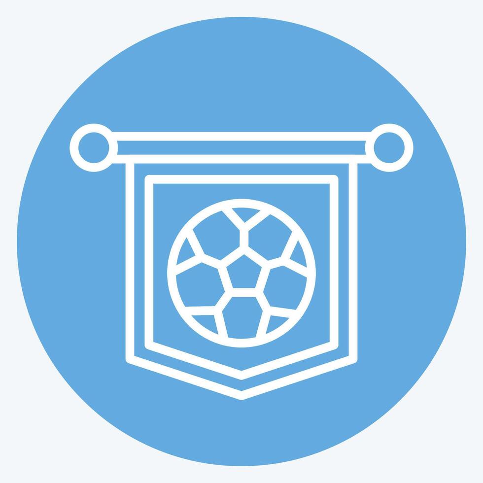 Icon Pennant. related to Football symbol. blue eyes style. simple design illustration vector