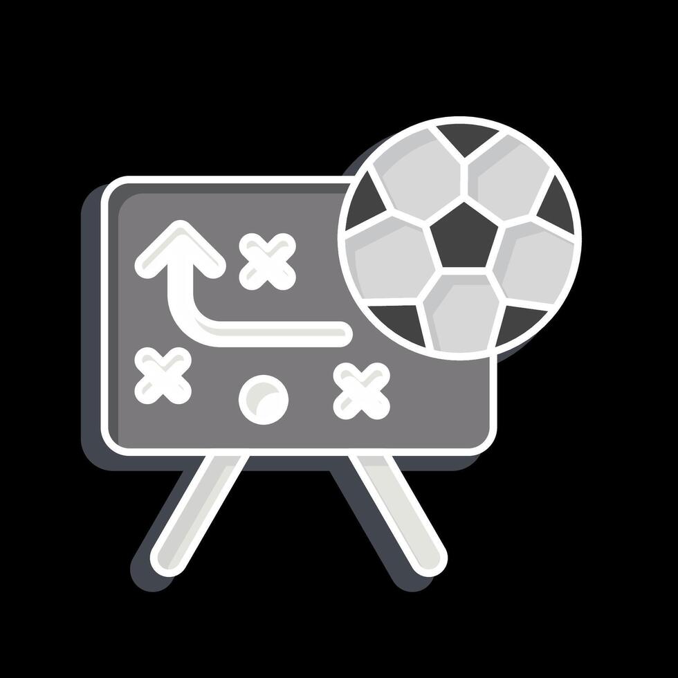 icono estrategia. relacionado a fútbol americano símbolo. lustroso estilo. sencillo diseño ilustración vector