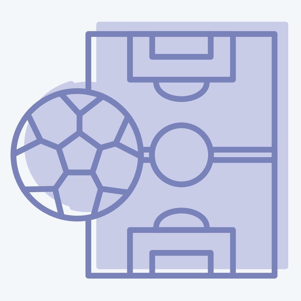 Icon Sport Field. related to Football symbol. two tone style. simple design illustration vector