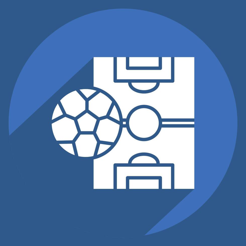 Icon Sport Field. related to Football symbol. long shadow style. simple design illustration vector