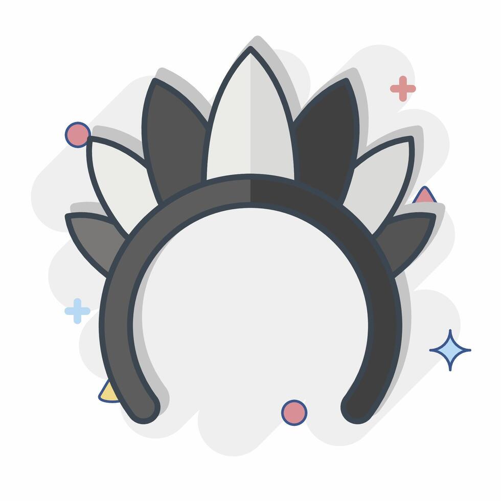 Icon Hairband. related to Parade symbol. comic style. simple design illustration vector