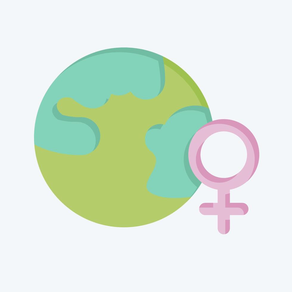 Icon Women Day. related to Woman Day symbol. flat style. simple design illustration vector