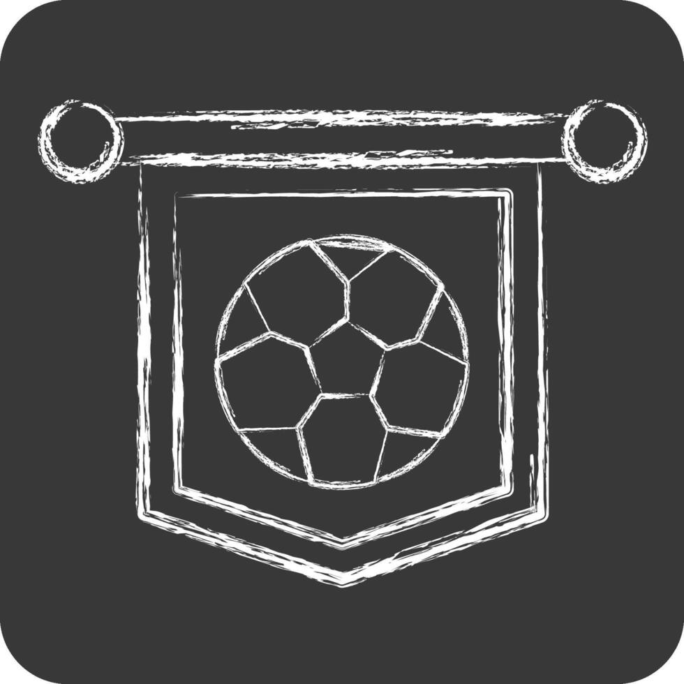 Icon Pennant. related to Football symbol. chalk Style. simple design illustration vector