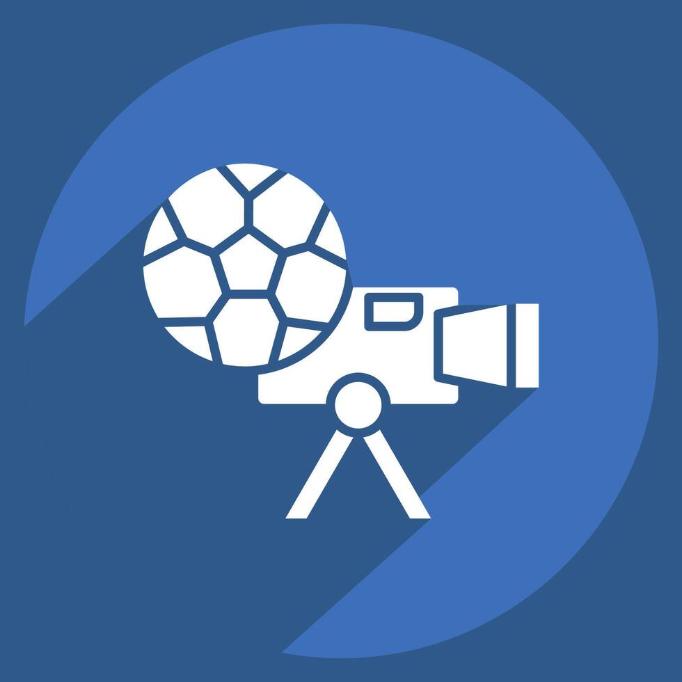 Icon Live. related to Football symbol. long shadow style. simple design illustration vector