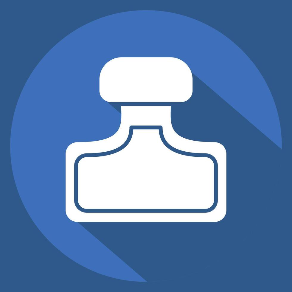 Icon Perfume. related to Woman Day symbol. long shadow style. simple design illustration vector