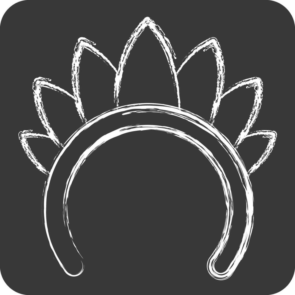 Icon Hairband. related to Parade symbol. chalk Style. simple design illustration vector