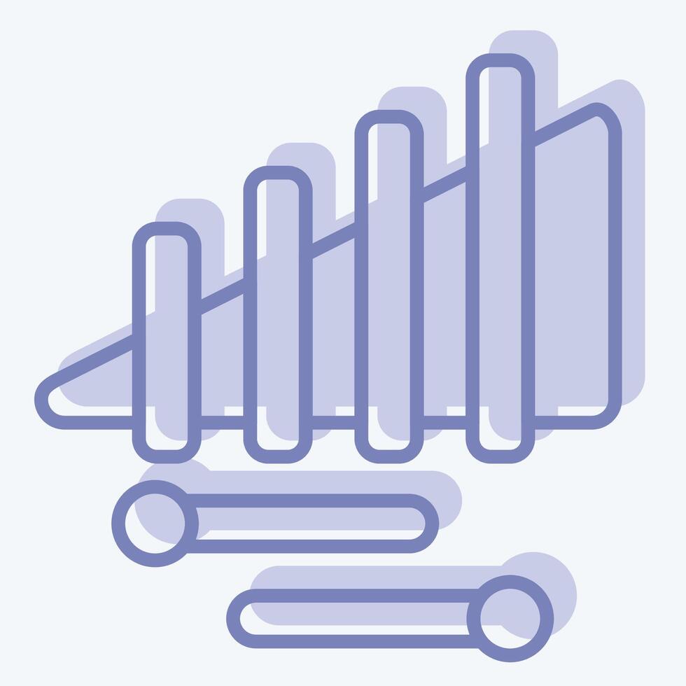 Icon Xylophone. related to Parade symbol. two tone style. simple design illustration vector