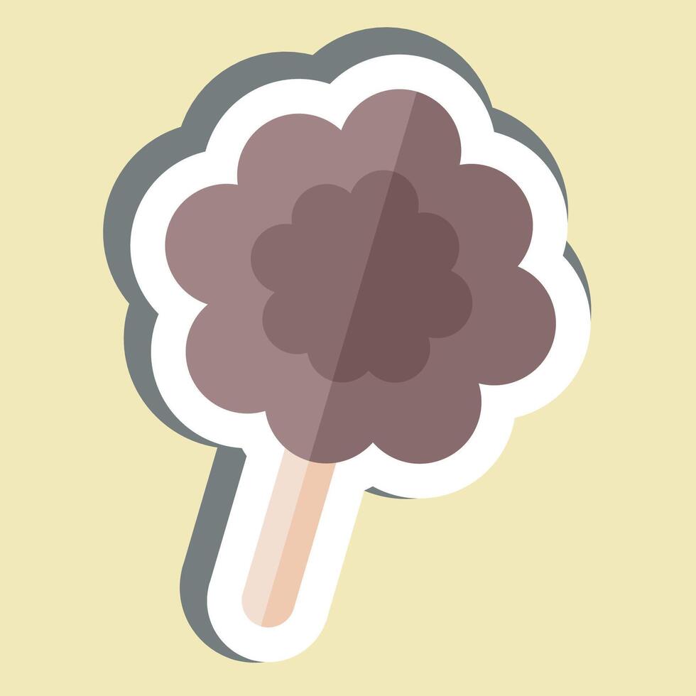 Sticker Cotton Candy. related to Parade symbol. simple design illustration vector