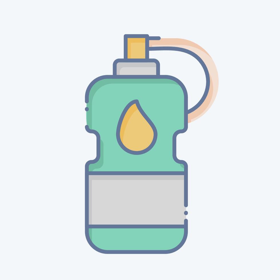 Icon Water Bottle. related to Football symbol. doodle style. simple design illustration vector