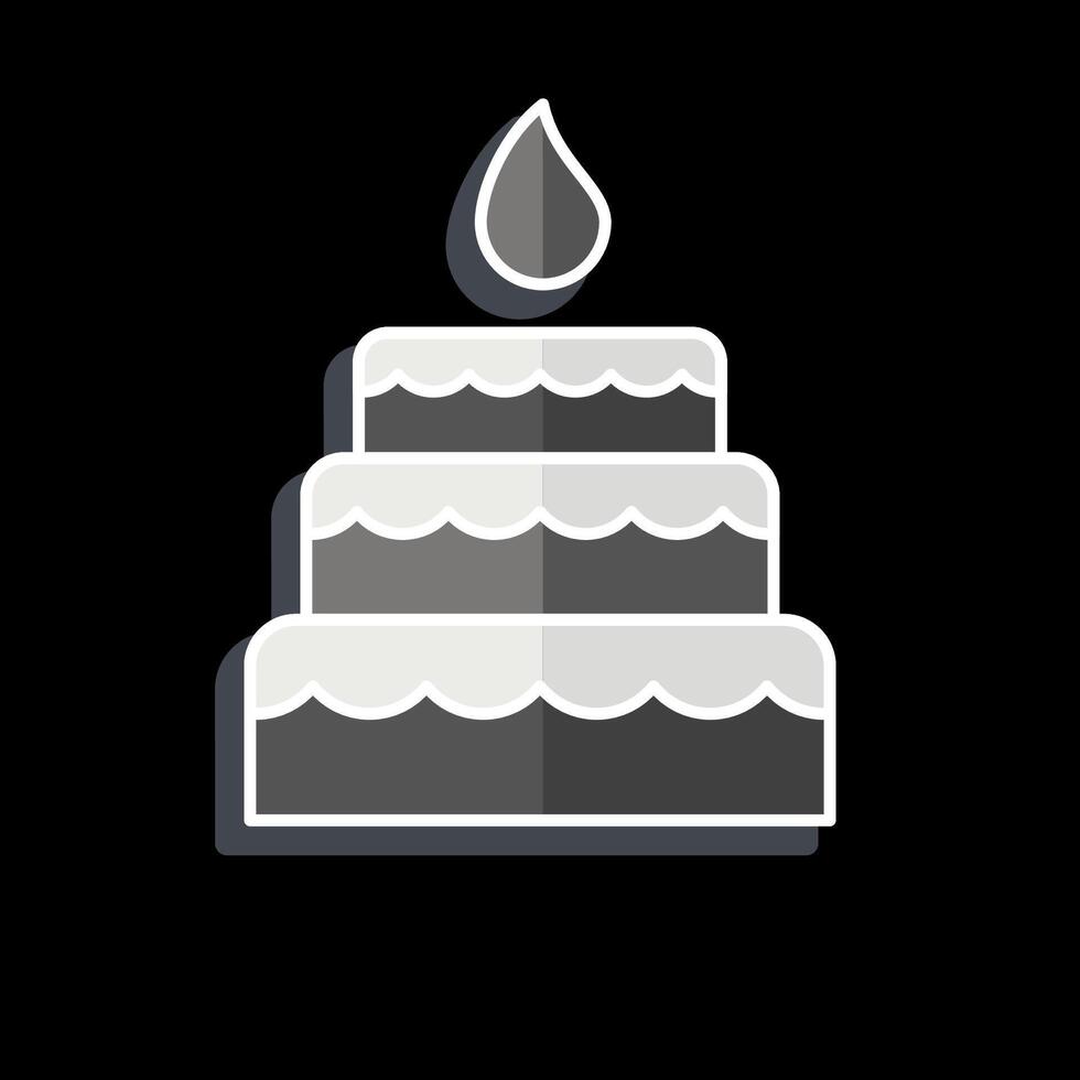 Icon Cake. related to Woman Day symbol. glossy style. simple design illustration vector