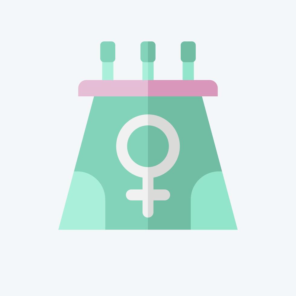 Icon Speech. related to Woman Day symbol. flat style. simple design illustration vector