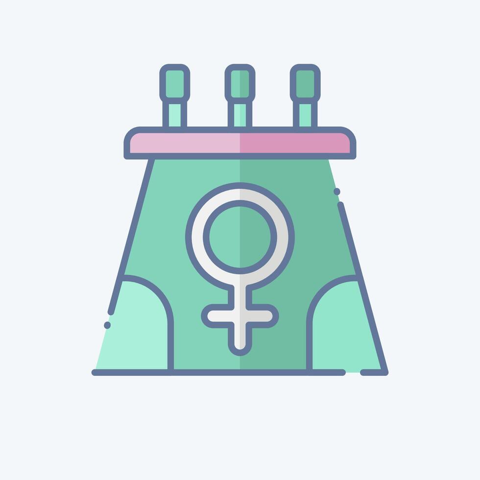 Icon Speech. related to Woman Day symbol. doodle style. simple design illustration vector
