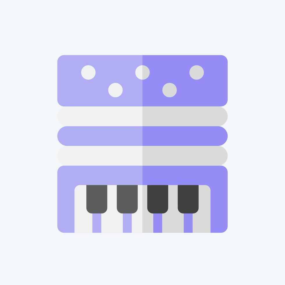 Icon Accordion. related to Parade symbol. flat style. simple design illustration vector