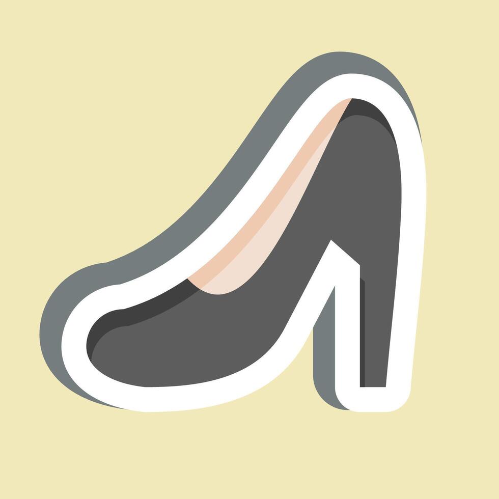 pegatina tacones relacionado a mujer día símbolo. sencillo diseño ilustración vector