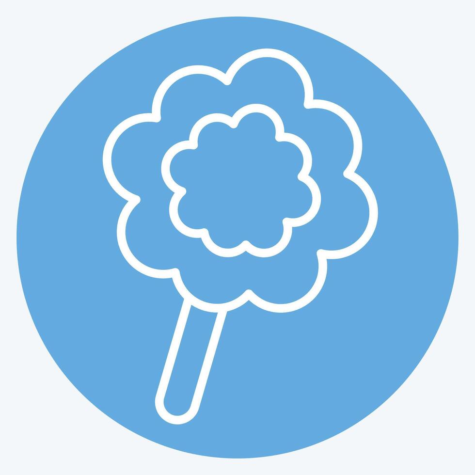 Icon Cotton Candy. related to Parade symbol. blue eyes style. simple design illustration vector