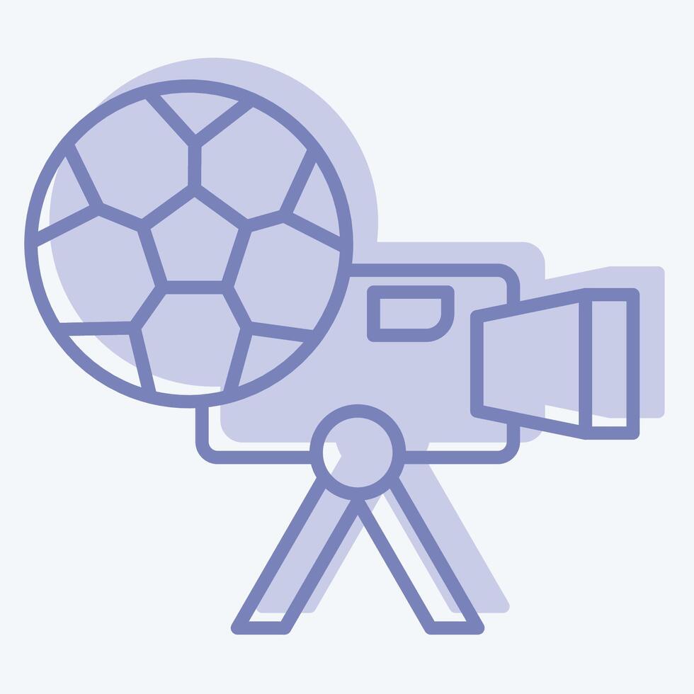 Icon Live. related to Football symbol. two tone style. simple design illustration vector