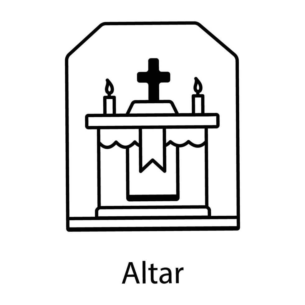 católico rituales lineal íconos vector