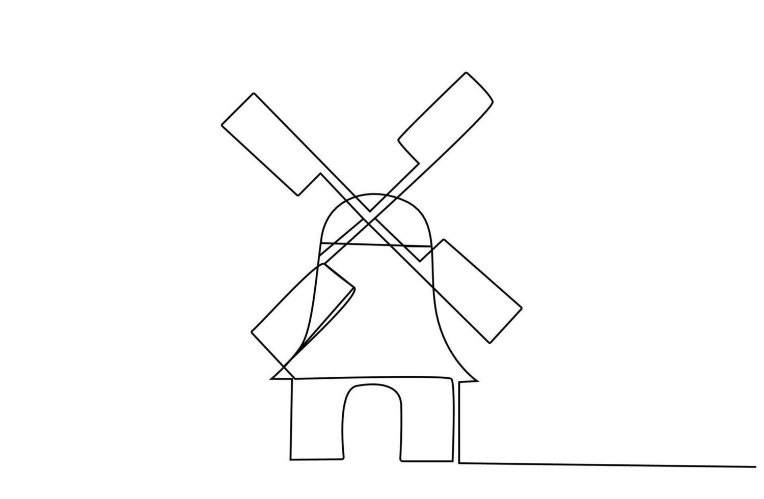 mill farm object building line art design vector