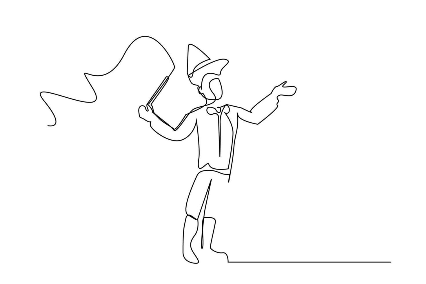 circus man whip entertainment industry line art design vector