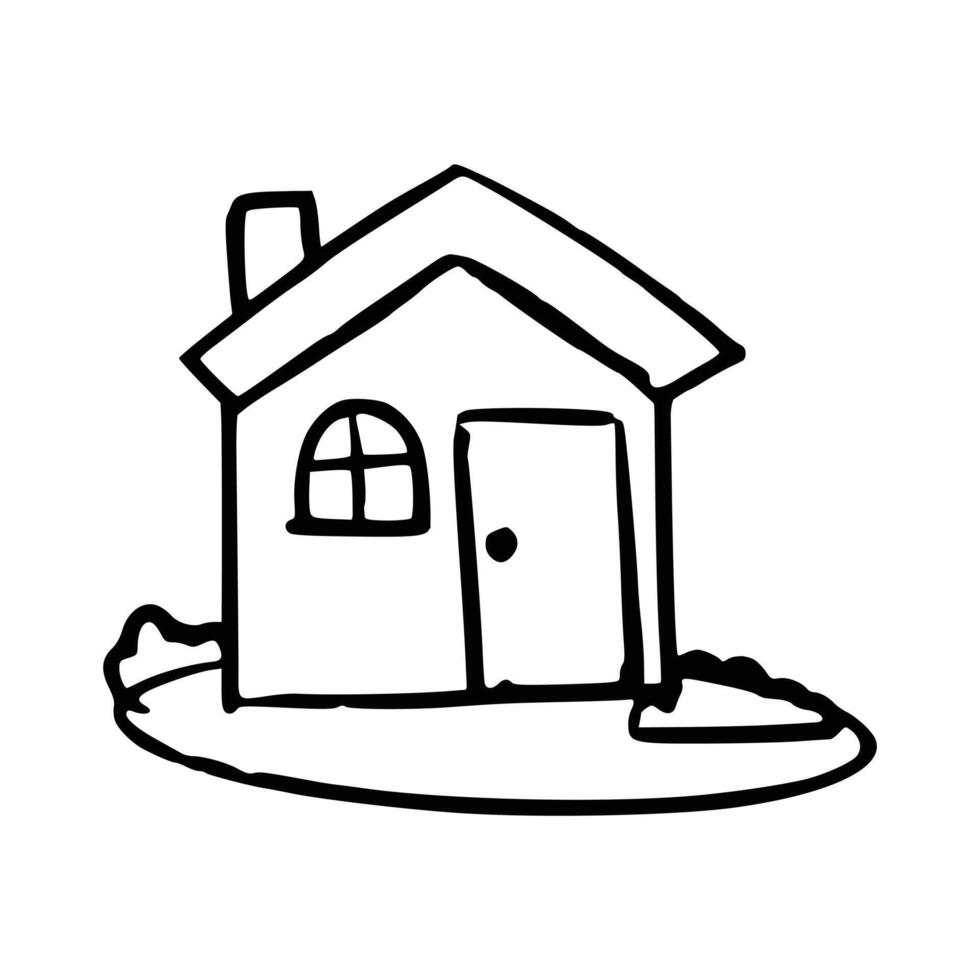 Handdrawn Simple house vector