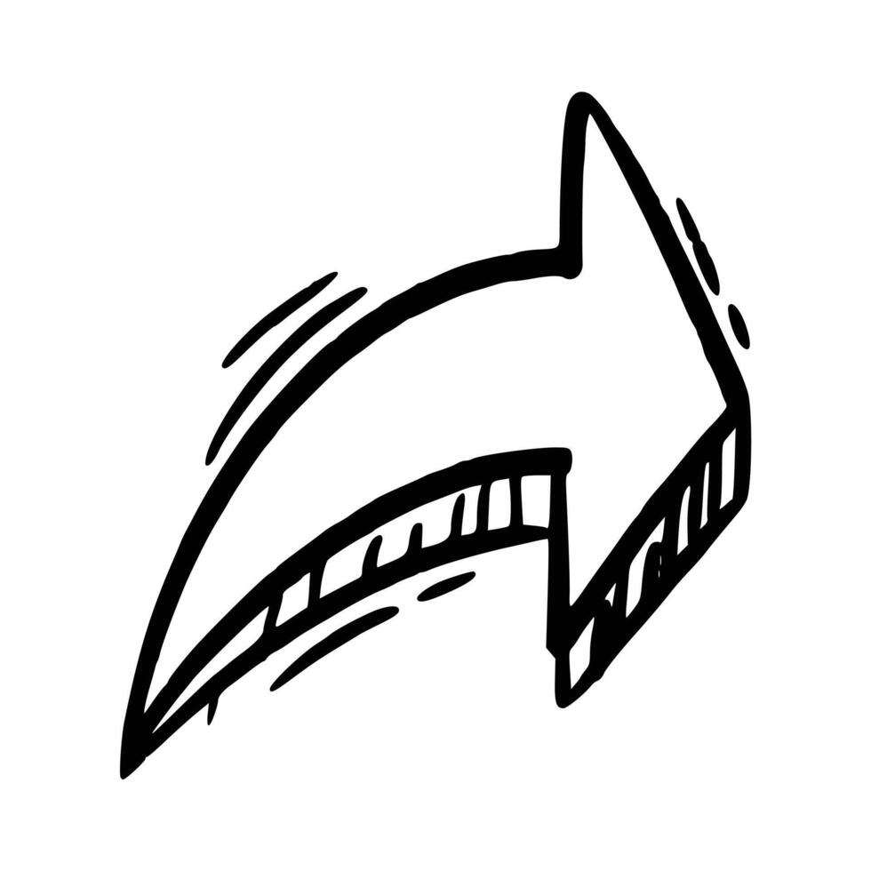 Doodle arrow element vector