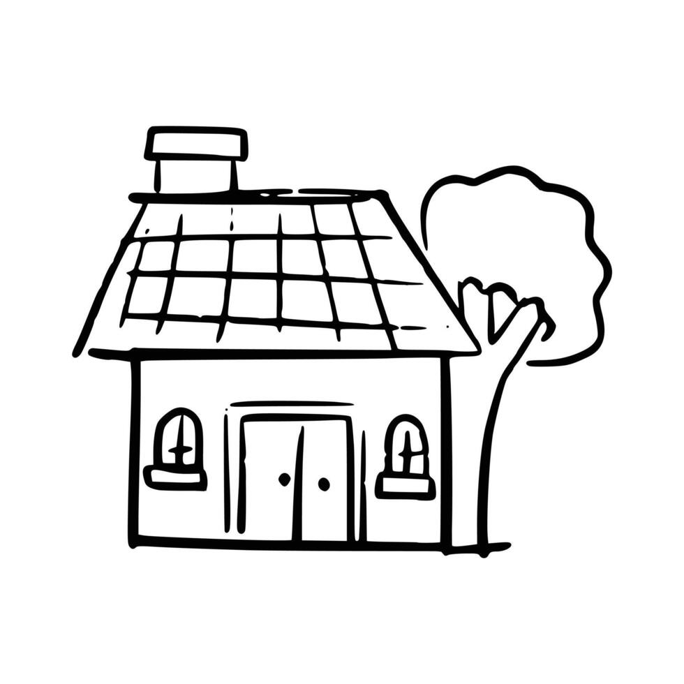 Handdrawn Simple house vector