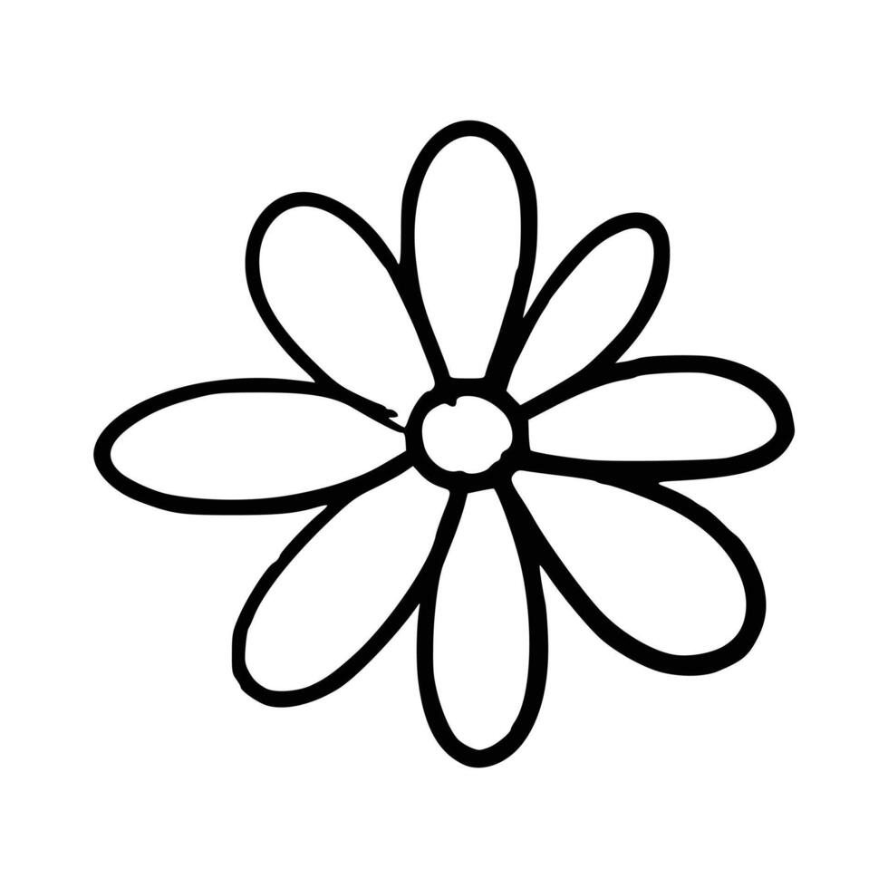 Handdrawn floral decoration element vector