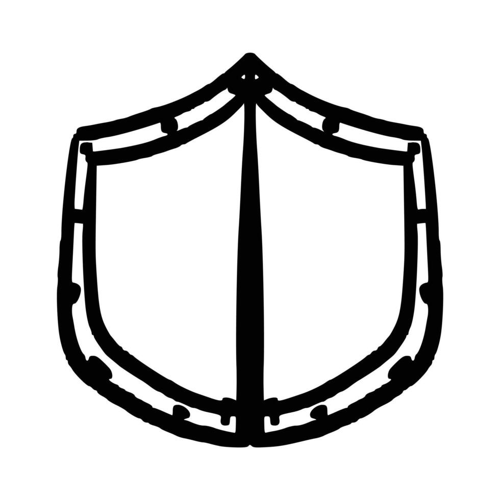 Shield doodle handdrawn vector