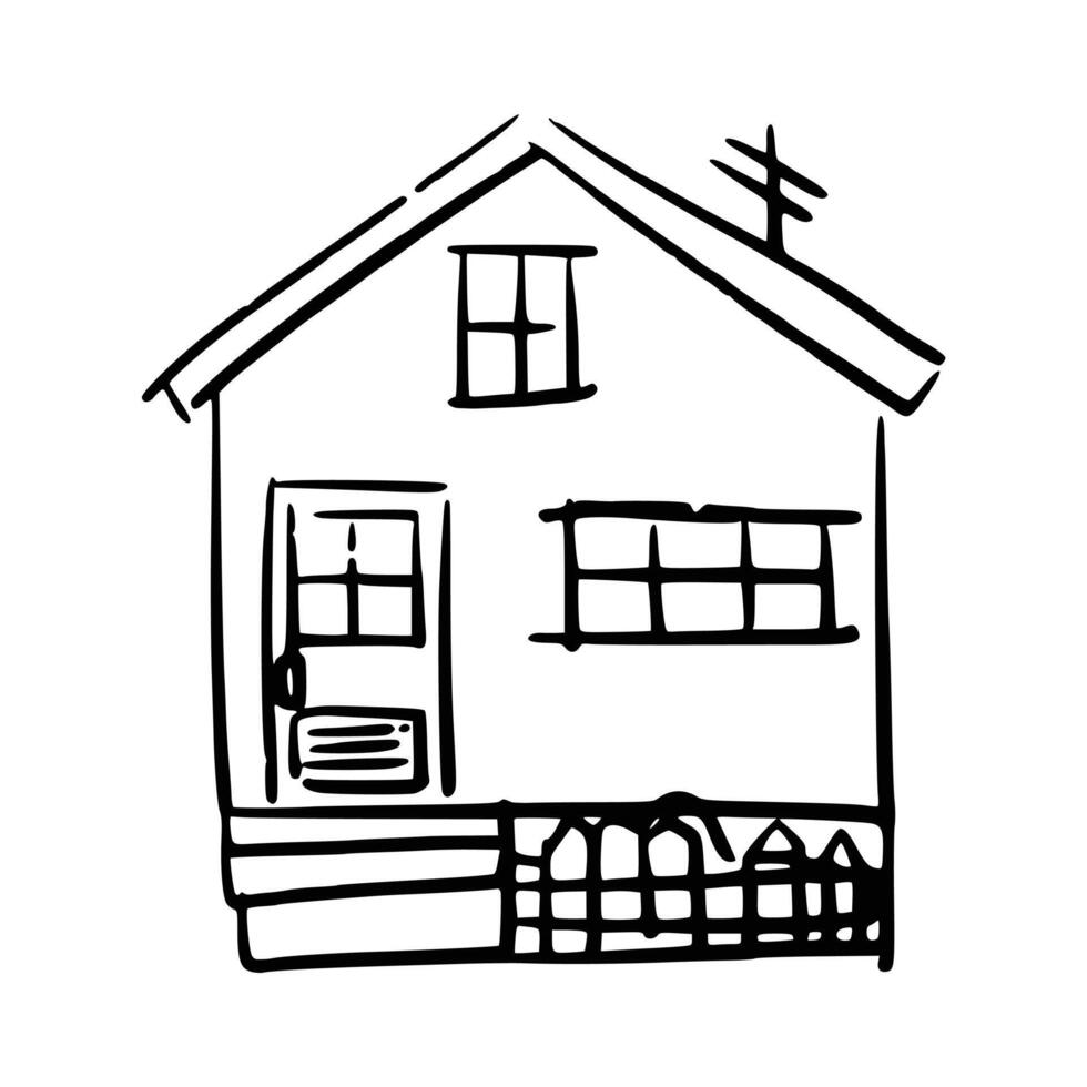 Handdrawn Simple house vector