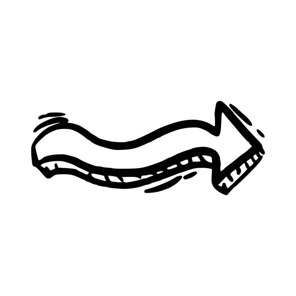 Doodle arrow element vector