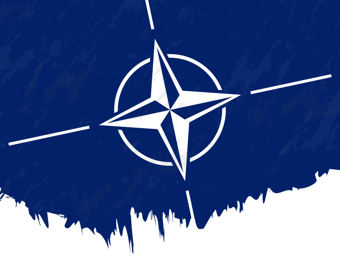 Grunge-Stil Flagge von nato. png