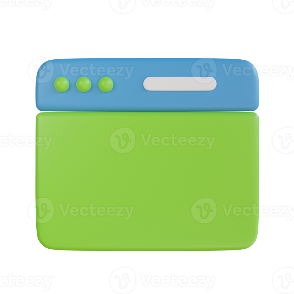 web browser 3d icon. Web page 3d icon png
