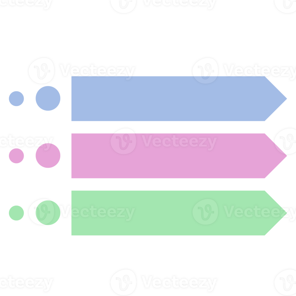 Trois texte boîte sont pastel couleurs png