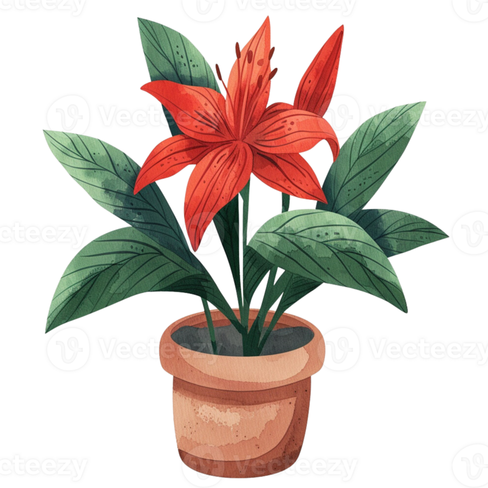 A handdrawn illustration of an Alcatraz lily flower png