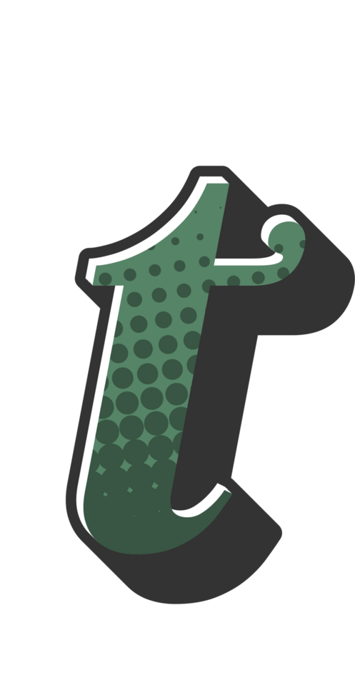 Comic Halftone Alphabet Letter and Number png