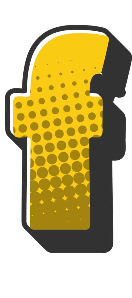 Comic Halftone Alphabet Letter and Number png
