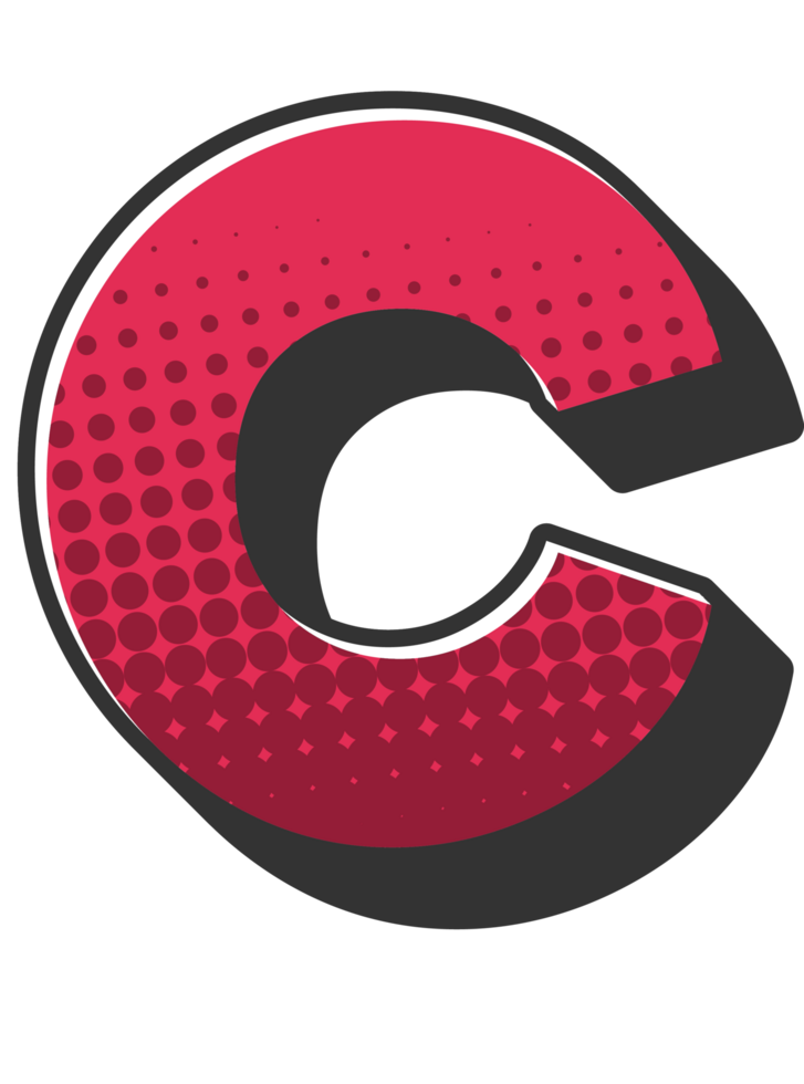 Comic Halftone Alphabet Letter and Number png